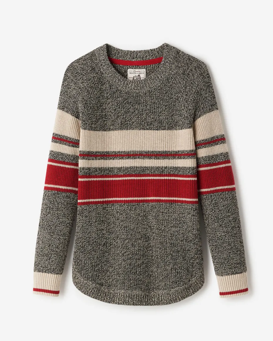 Cabin Stripe Shaker Crew Sweater