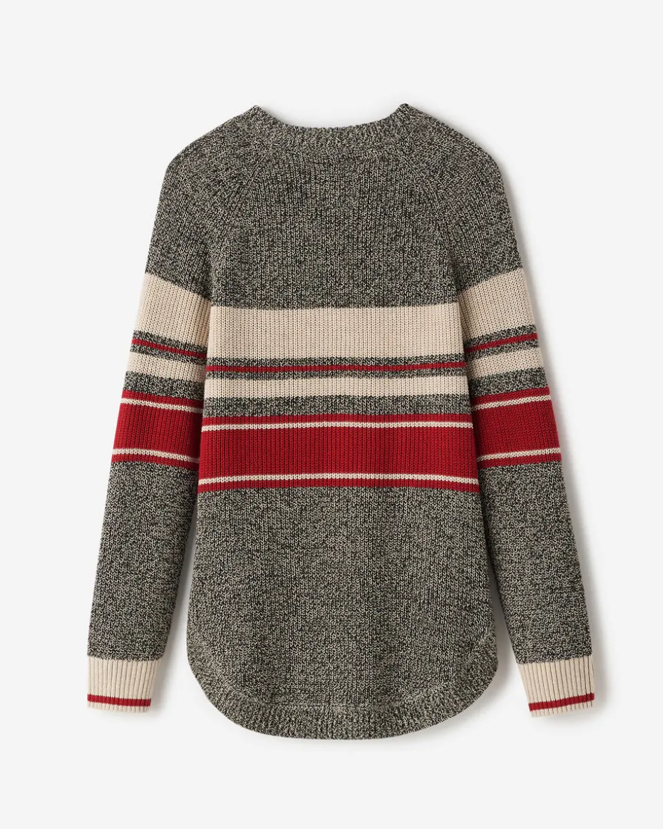 Cabin Stripe Shaker Crew Sweater