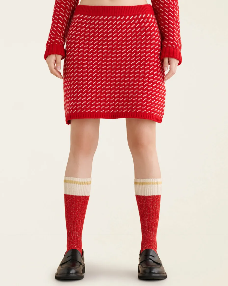 Falling Snow Mini Skirt