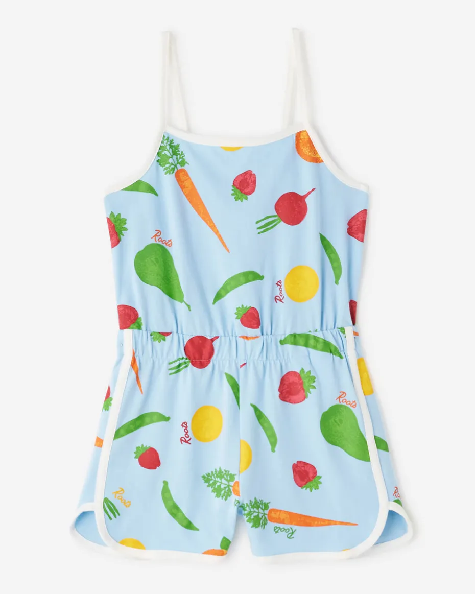 Girls Garden Print Romper