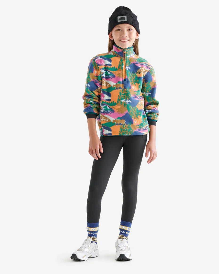 Kids Microfleece Half Zip Stein