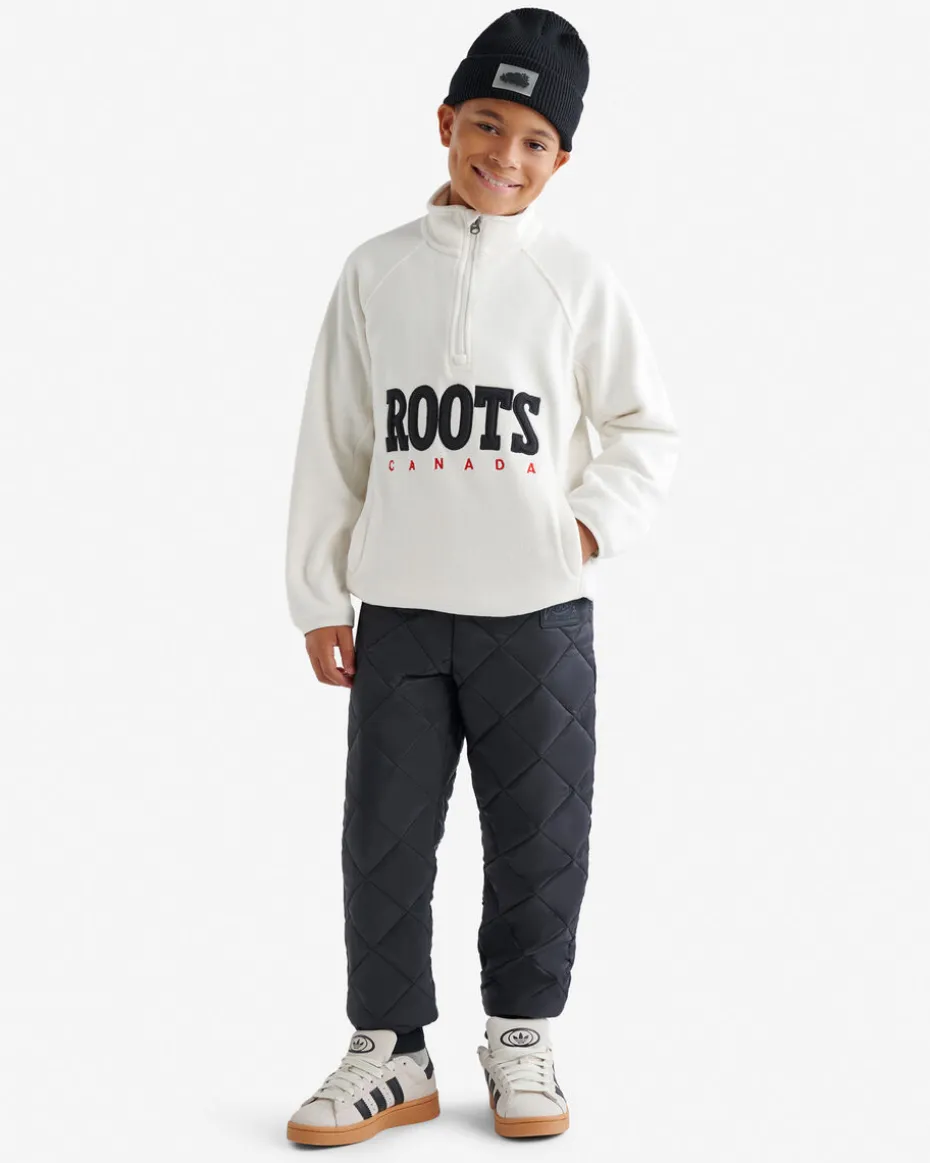 Kids Retro Microfleece Half Zip Stein