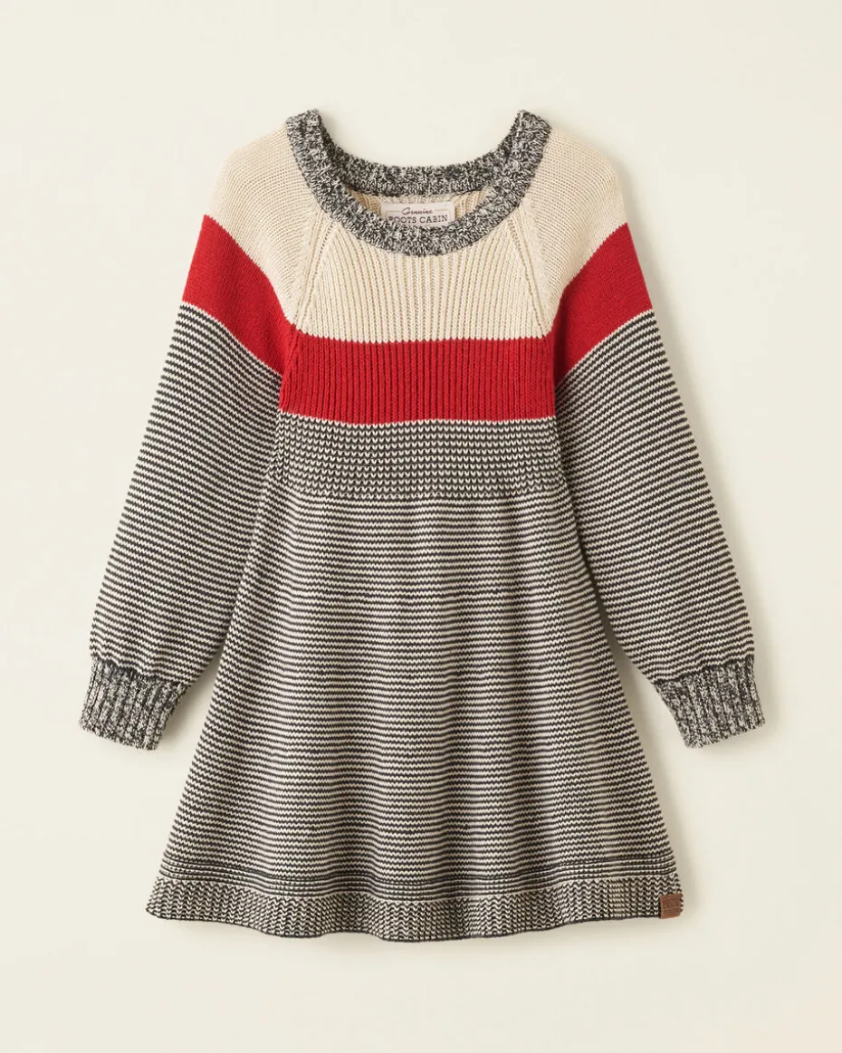 Toddler Girls Cabin Knit Stripe Dress