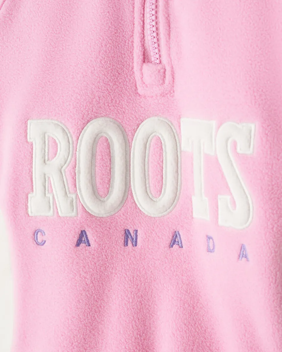 Toddler Retro Microfleece Half Zip Stein